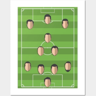 Football Formation 4-2-1-3 Posters and Art